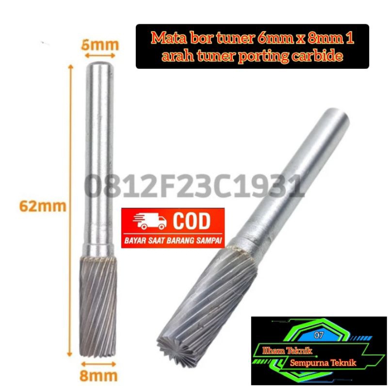 Mata bor tuner 6mm x 8mm 1 arah tuner porting carbide