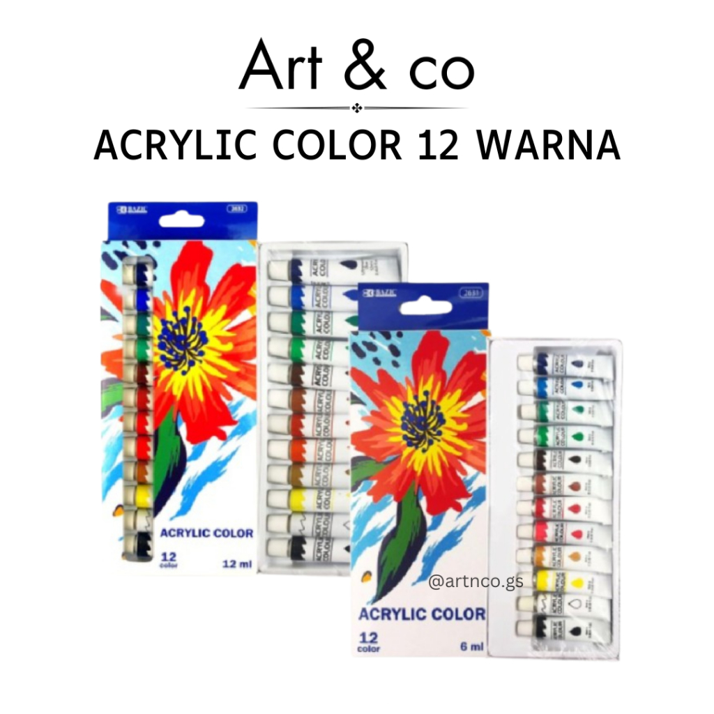 

Cat Akrilik / Bazic Acrylic Color Set 12 Warna