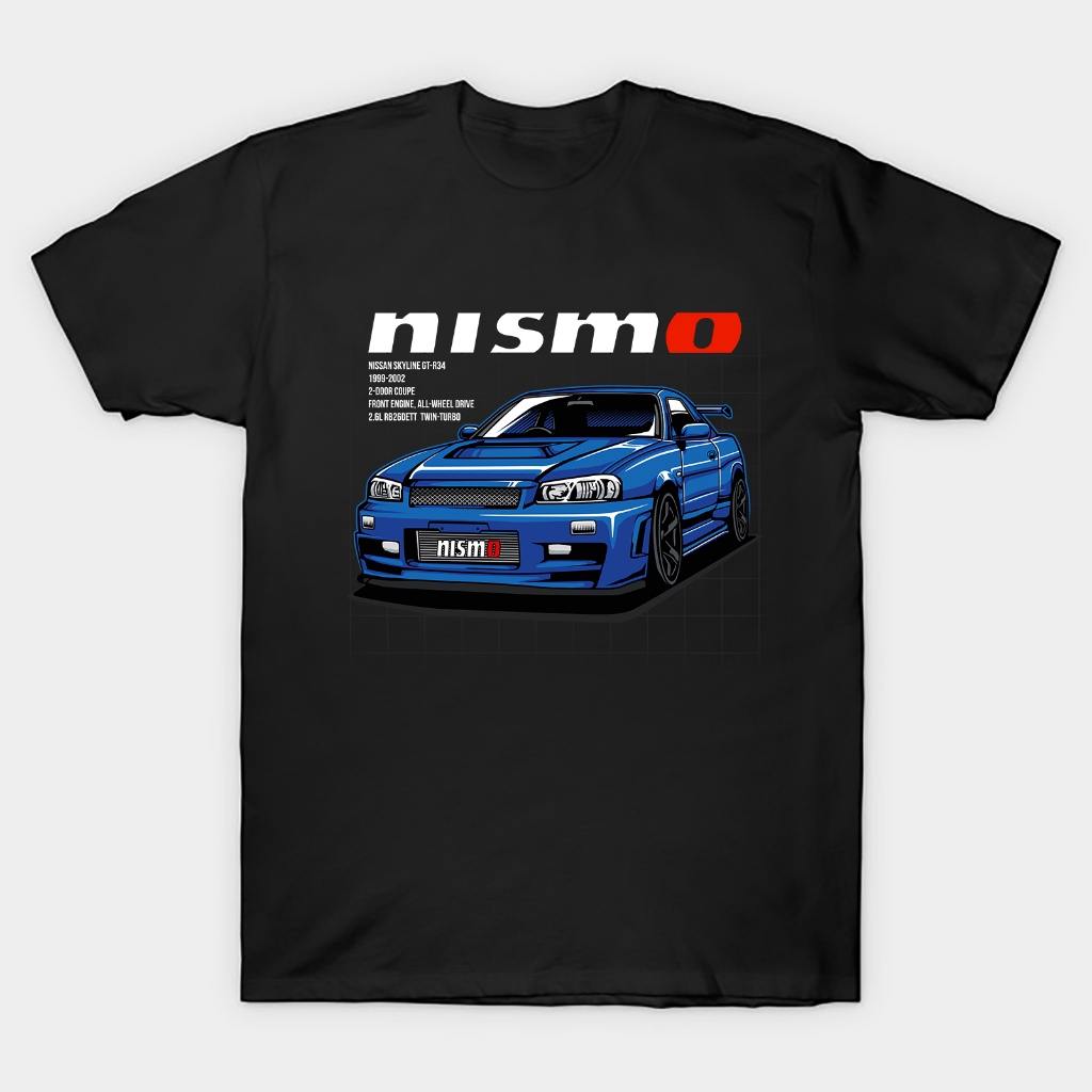 Kaos T shirt nissan skyline gtr 34 nismo