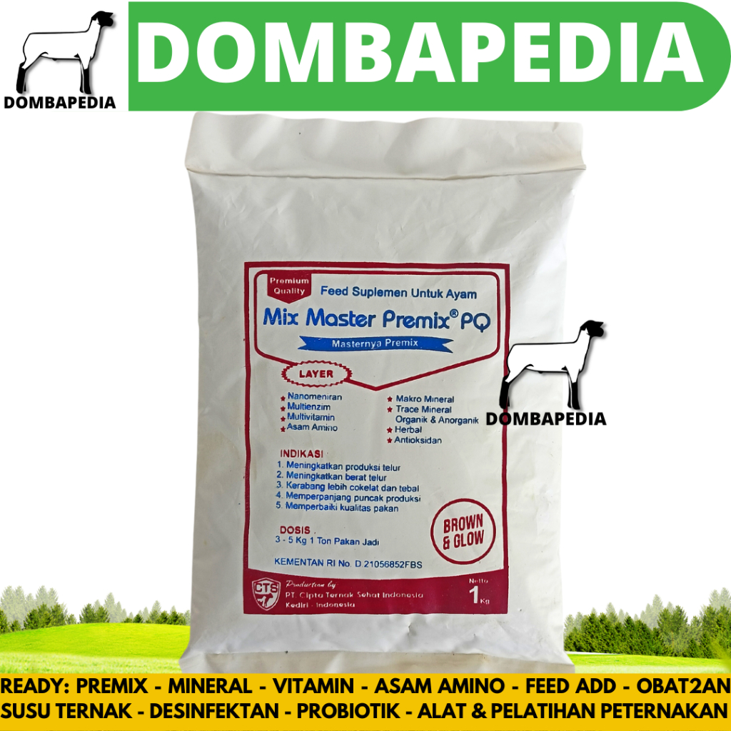 MIX MASTER PREMIX AYAM PETELUR 1 KG - Suplemen Ayam Pemacu Produksi Telur - Premix Suplemen Pakan Un