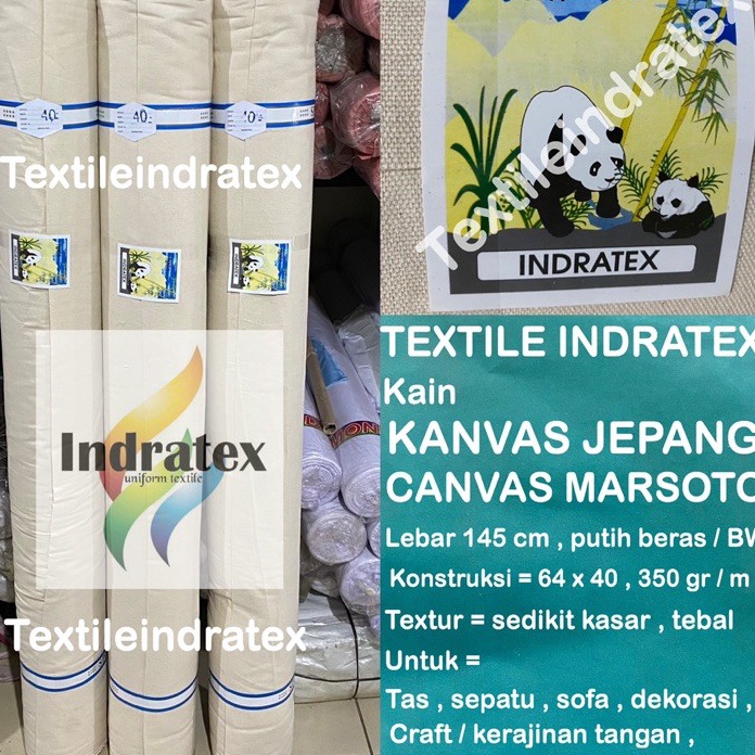 Terlaku  per setengah meter  kain KANVAS JEPANG CANVAS TEBAL MARSOTO lebar 145 cm meteran bahan alas