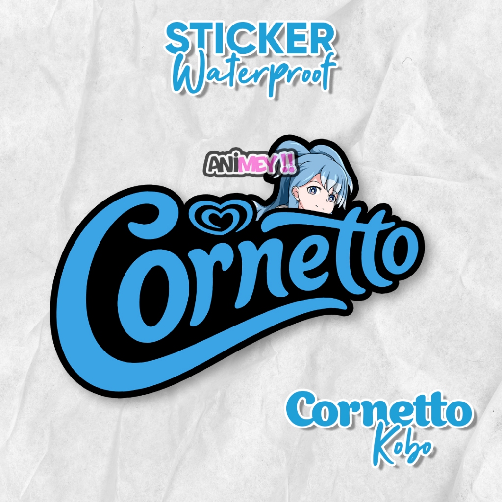 

Stiker Kobo Kanaeru Logo Cornetto / Stiker Anime Waterproof