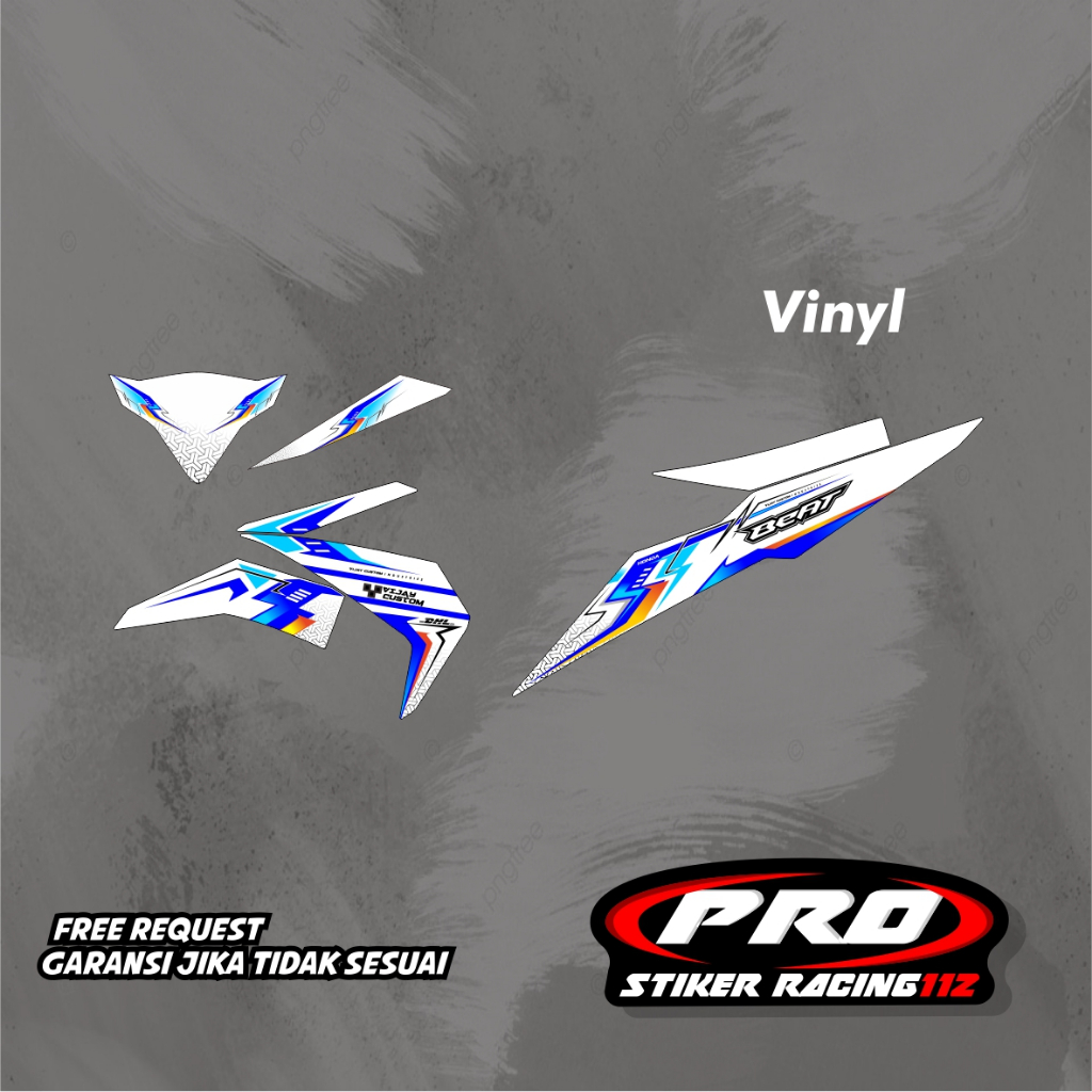 Striping Sticker Motor Honda Beat ESP Desain terbaru Free request nama nmr