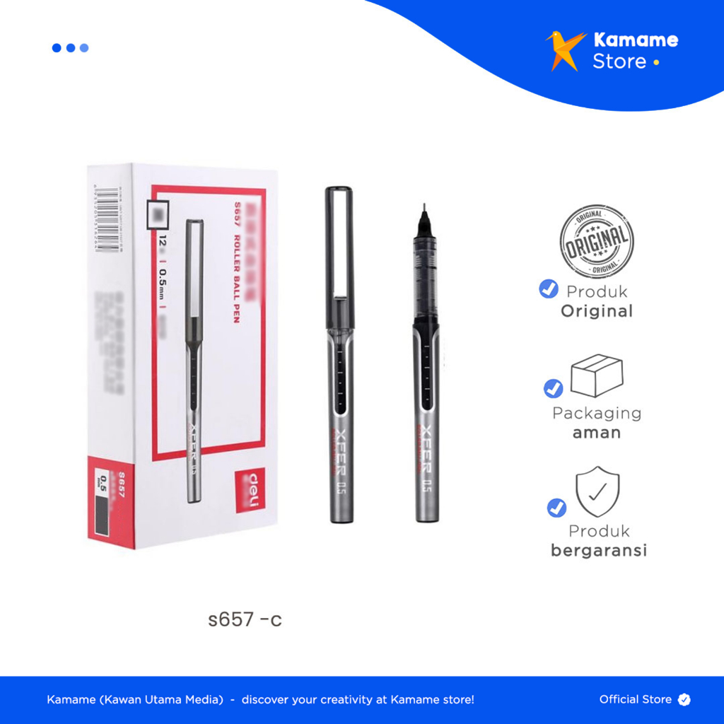 

Deli Roller Pen - Pulpen 0.5mm S657 - Kamame