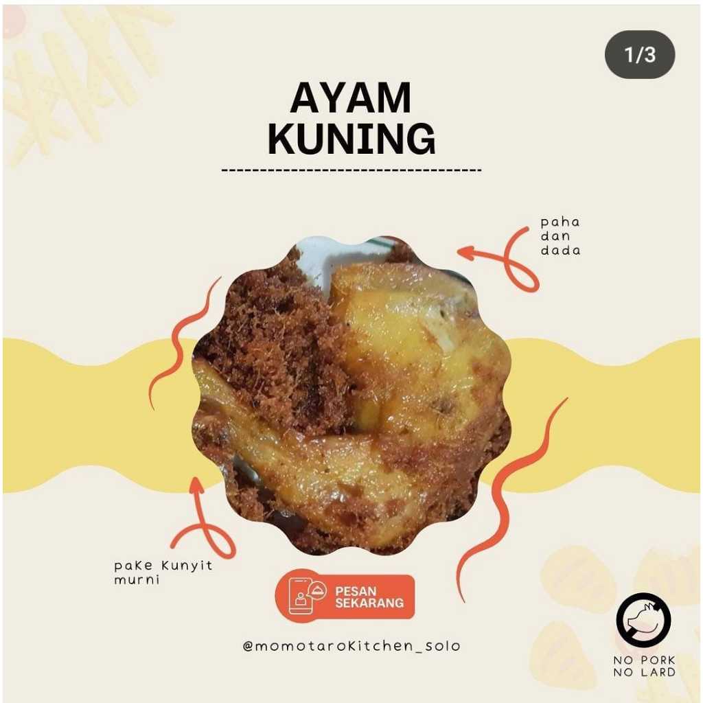 

Ayam Kuning / Ayam Kunyit / Homemade Non MSG Non Pengawet / Momotaro Kitchen