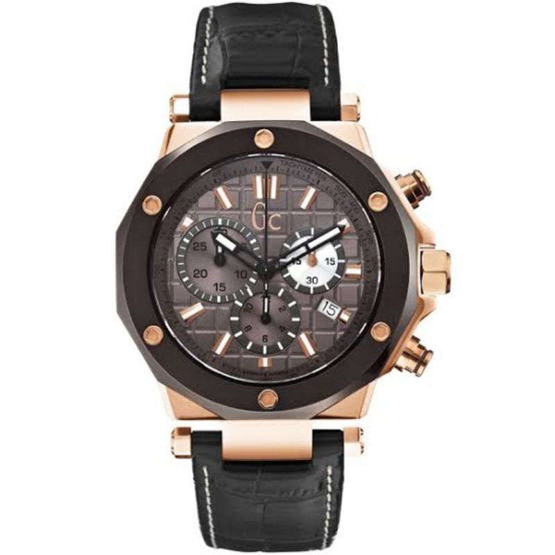 JAM TANGAN COWOK GUESS GC KULIT MEN KRONO ANALOG CAKEP