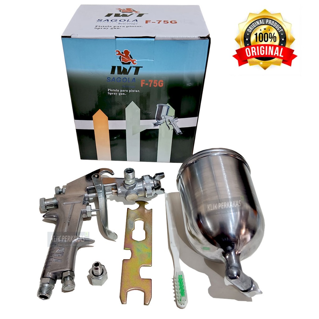 IWT Sagola Spraygun F75G tabung atas / spray gun F75 ukuran 400 ml SPOT sagolaa
