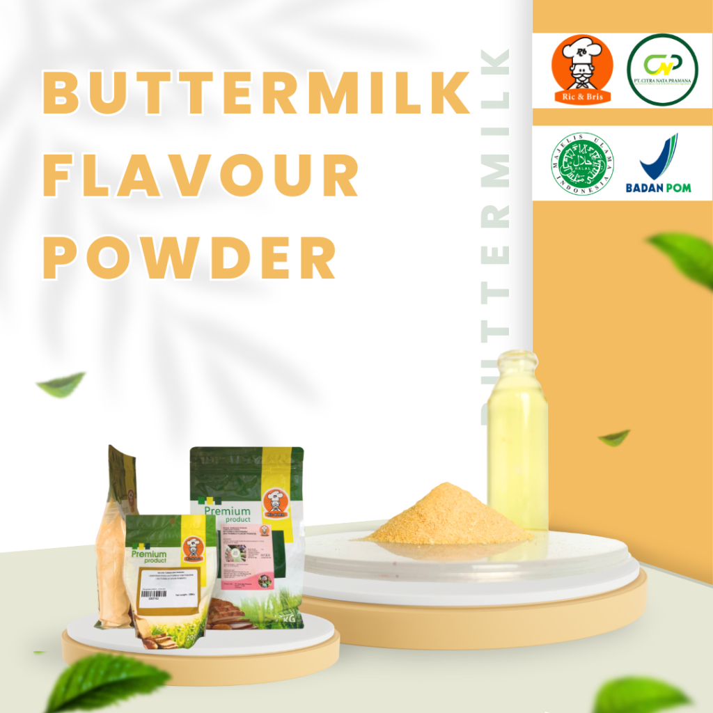 

Buttermilk Flavour Powder / Perisa Bubuk Buttermilk / Perasa Bubuk Kue / Bubuk Kue / Flavor Powder Buttermilk
