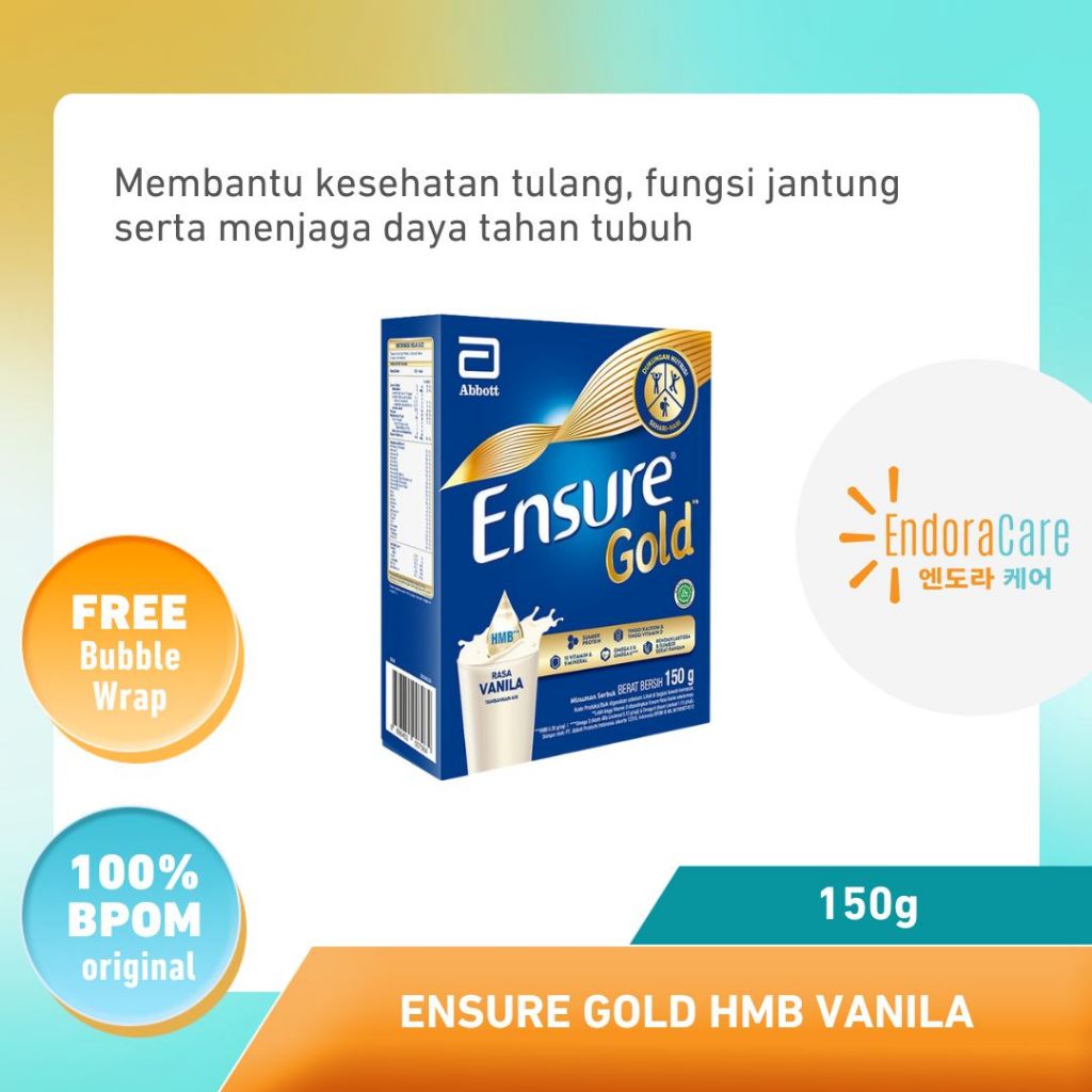 

Ensure Gold HMB Vanila 150 g - Nutrisi Dewasa Rendah Laktosa