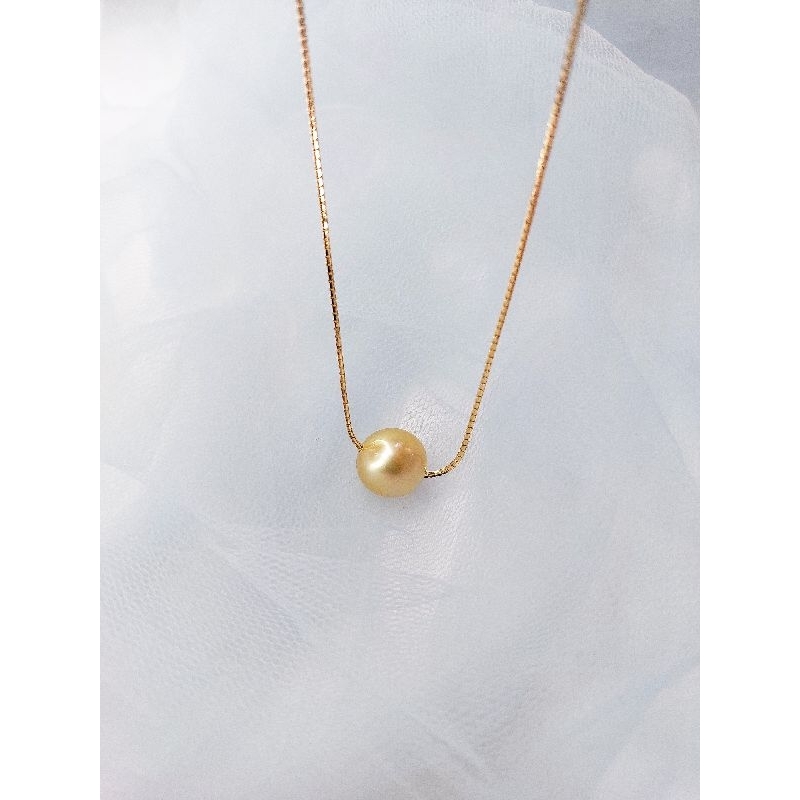 KALUNG EMAS 16 KARAT KOMBINASI MUTIARA AIR LAUT LOMBOK ASLI