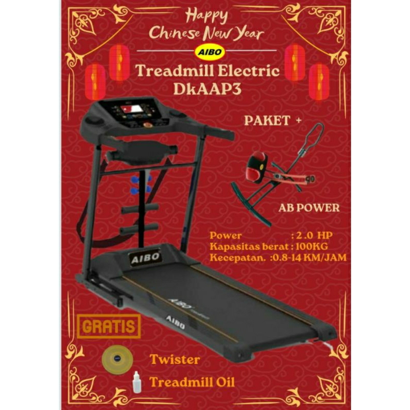 AIBO FITNESS & HEALTH BANJARMASIN - TREADMILL ELEKTRIK DK AAP 3 / Treadmill Elektrik / Alat Fitness