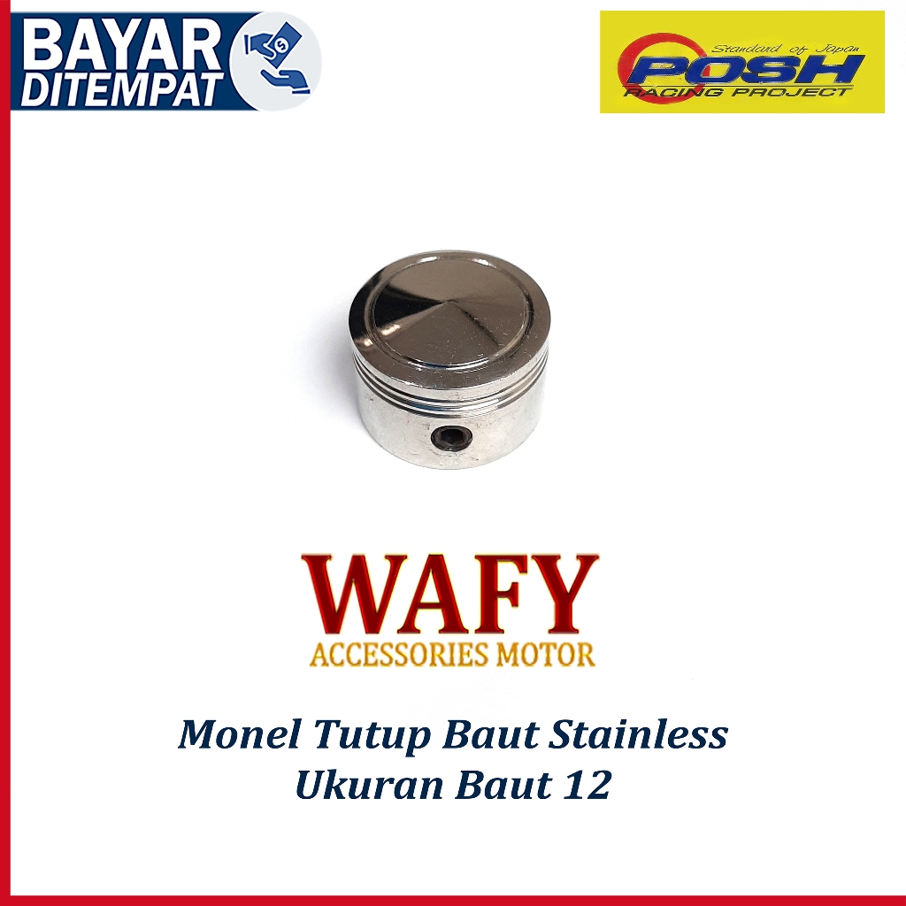 Monel Tutup Baut Variasi Stainless Ukuran Baut 12 Universal Semua Motor