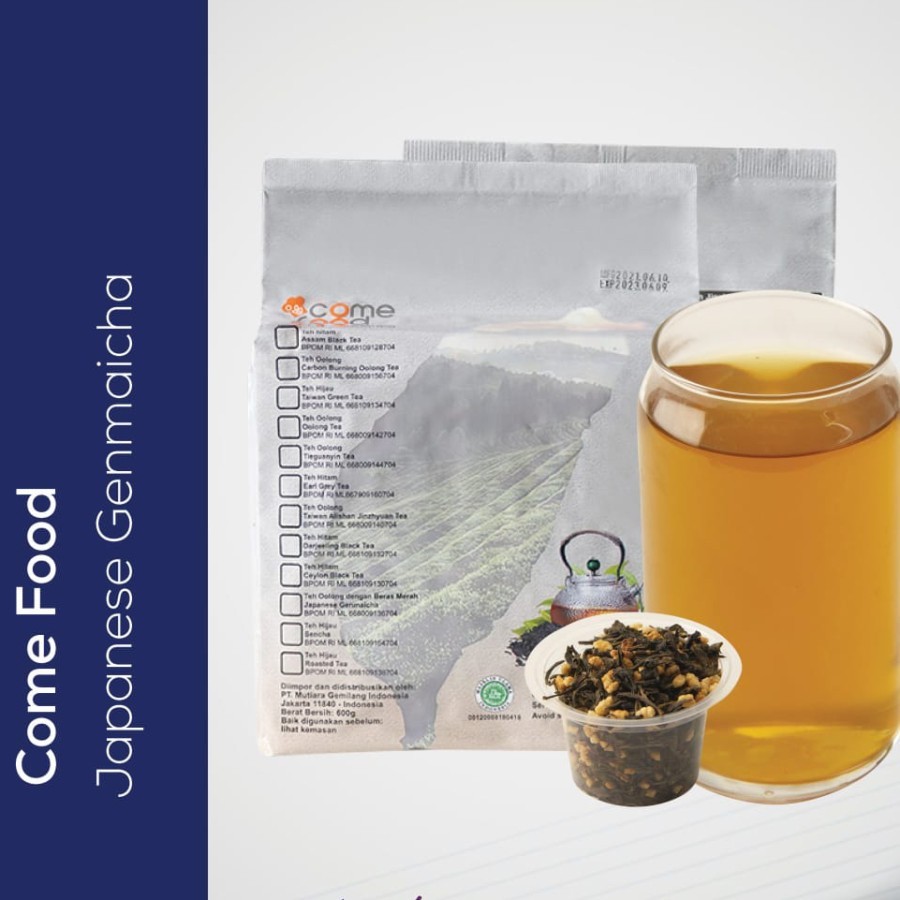 

Come Food Daun Teh Hijau Japanese Genmaicha/Greentea Jepang