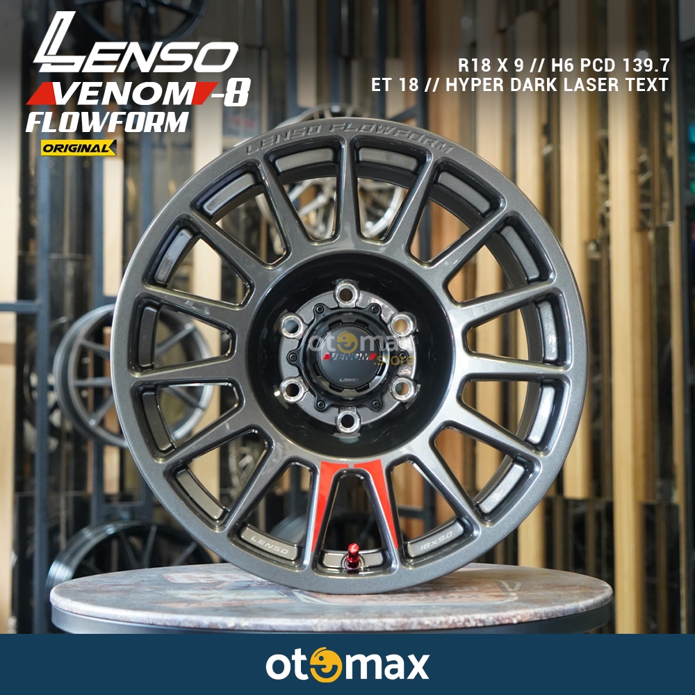 Velg Mobil Lenso Venom 8 Original Ring 18 Hyper Dark Laser Text