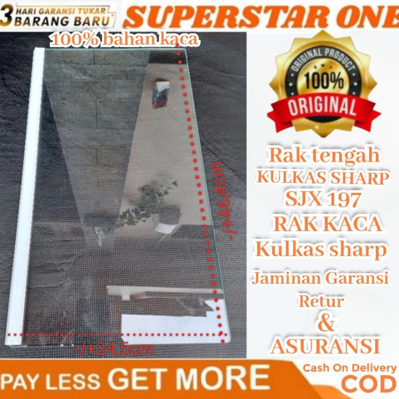 Rak kulkas sharp 1pintu SJX 197/RAK KULKAS BAHAN KACA