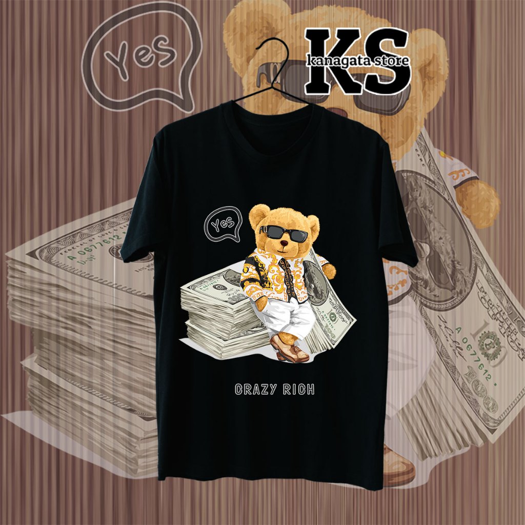 KANAGATA BAJU KAOS DISTRO PREMIUM BEAR OVERSIZE T-SHIRT UNISEX BEAR COLLECTION