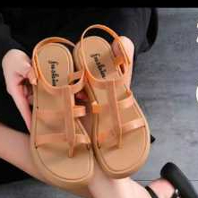 SANDAL KARET JELLY WANITA SENDAL TALI KARET WANITA FUSHIN 2026-1