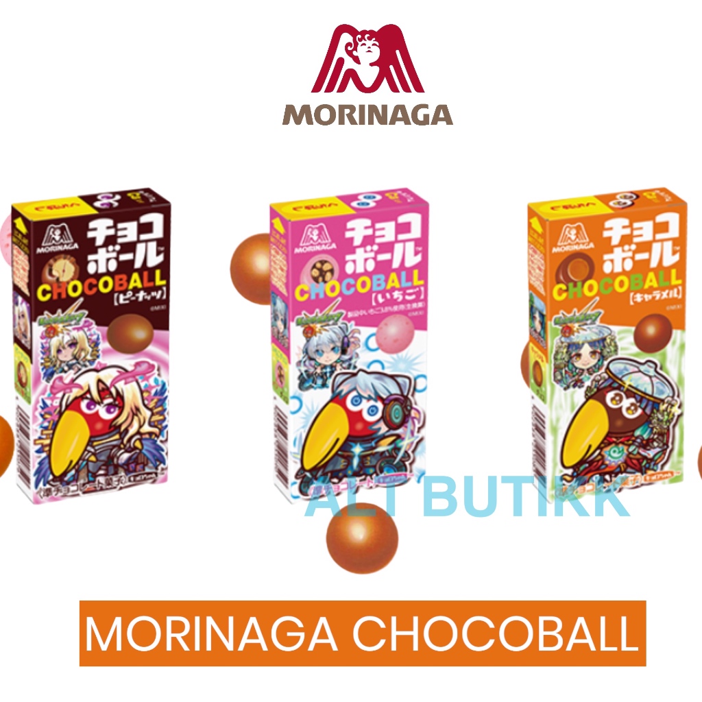

MORINAGA CHOCOBALL | PEANUT - STRAWBERRY - CARAMEL | PRODUCT OF JAPAN