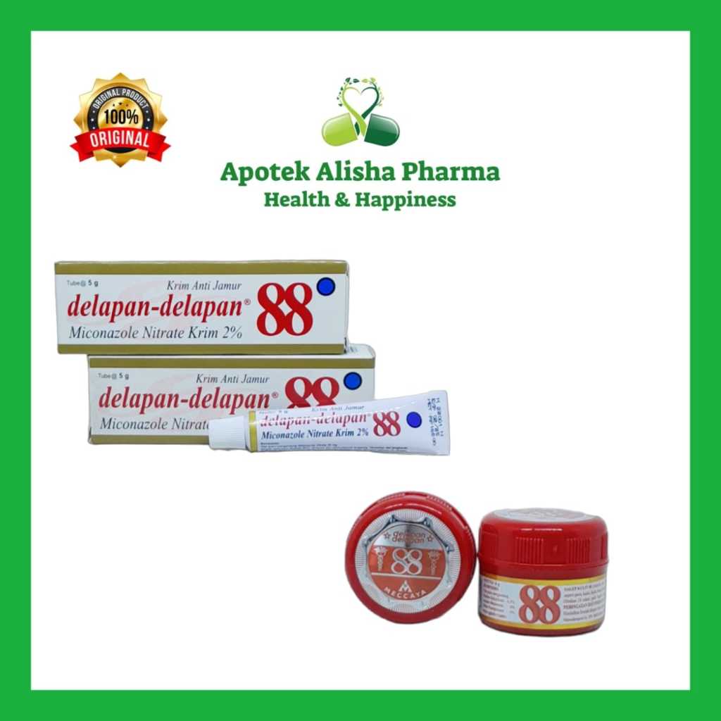 Salep Kulit 88 6gr - Krim Delapan Delapan Miconazole Krem Salep Gatal Jamur Kutu Air Panu / Gatal Se