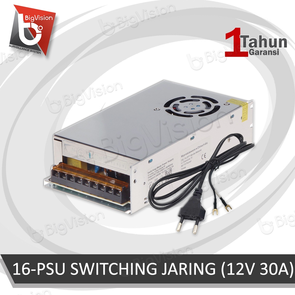 POWER SUPPLY 12 VOLT 30 AMPERE CCTV JARING PSU DC 12V 30A BERGARANSI