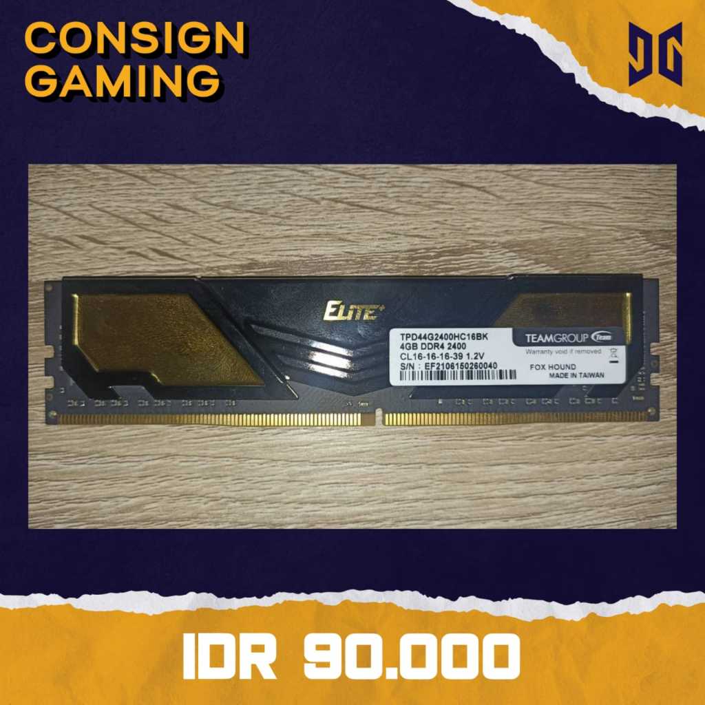 TEAM ELITE PLUS 1X4GB DDR4 2400MHZ ( CODE : XS924.6 )