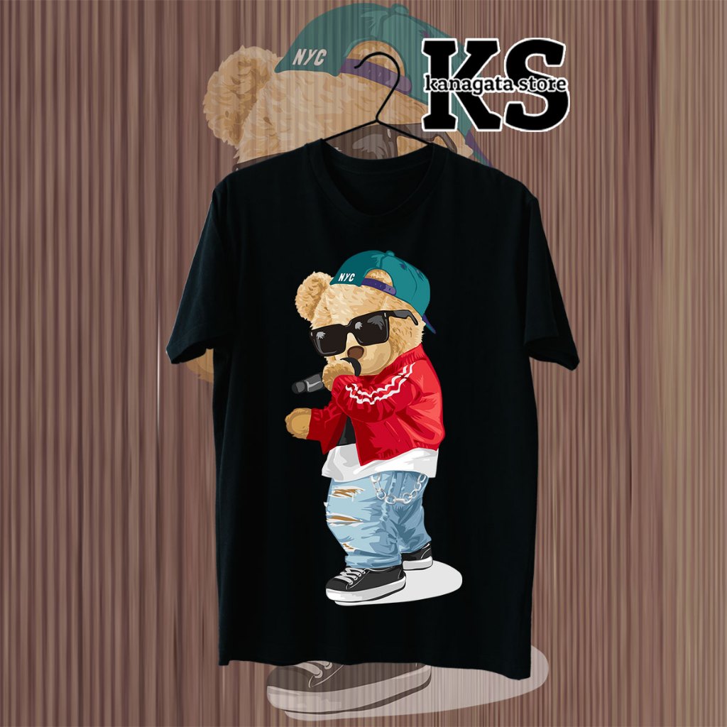 KANAGATA BAJU KAOS DISTRO PREMIUM BEAR OVERSIZE T-SHIRT UNISEX BEAR COLLECTION