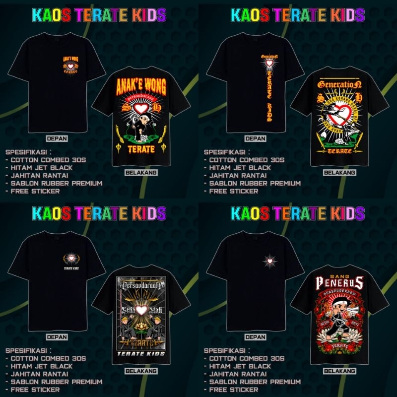 Kaos terate kids terbaru Kaos terate kids anak laki laki kaos terate kids perempuan kaos terate kids