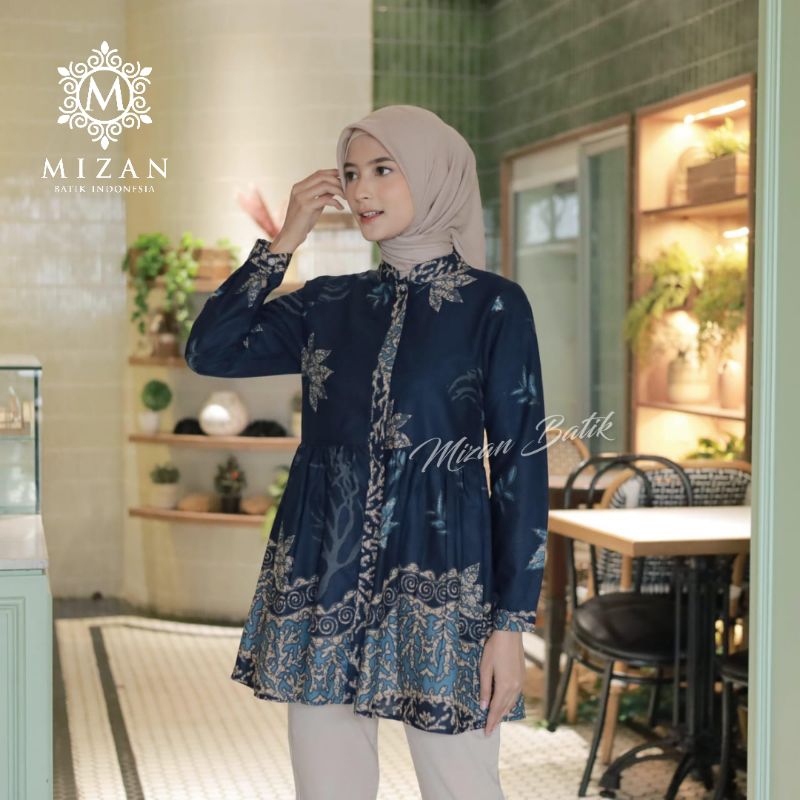 BLOUSE BATIK WANITA LENGAN PANJANG/ ATASAN BATIK WANIT LENGAN PANJANG/ ATASAN BLUS BAJU BATIK KERJA