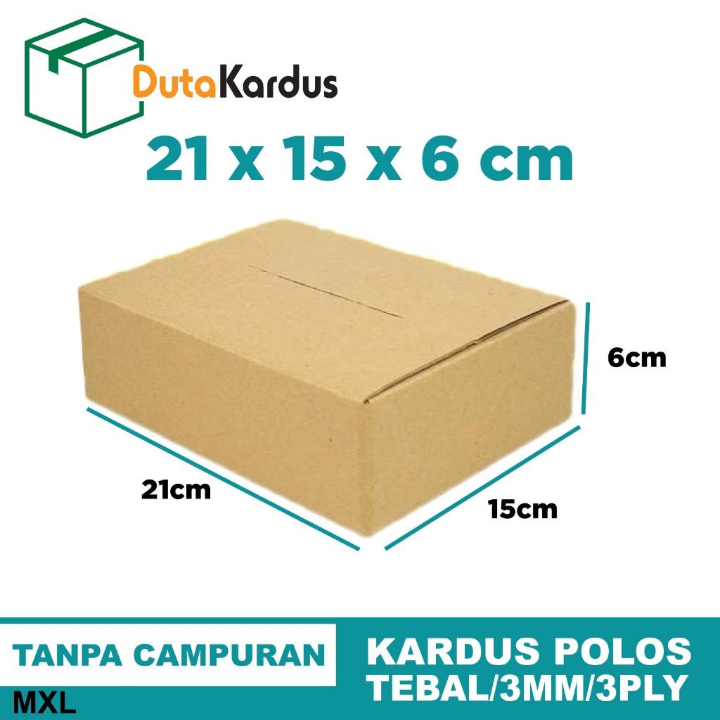 

KARDUS POLOS 21x15x6 CM KOTAK DUS BOX PACKING