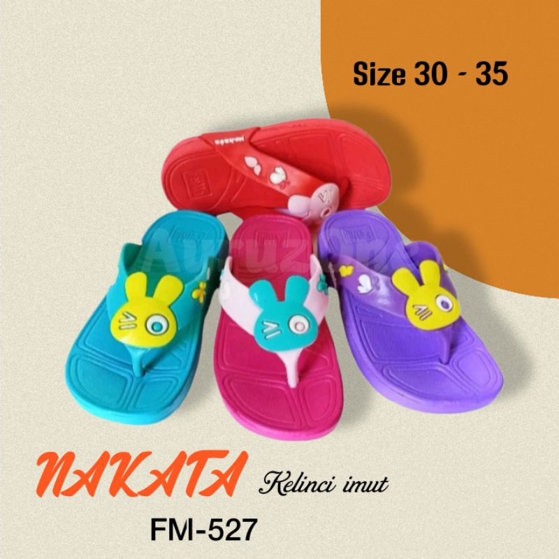 Sandal Jepit Anak perempuan Feima Nakata FM-527 kelinci lucu dan bagus