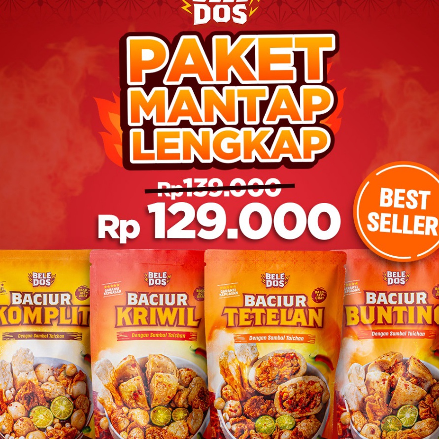 

XMDT9625 GROSIR Beledos Paket Mantap Lengkap Baciur Komplit Baciur Kriwil Baciur Bunting Baciur Tetelan