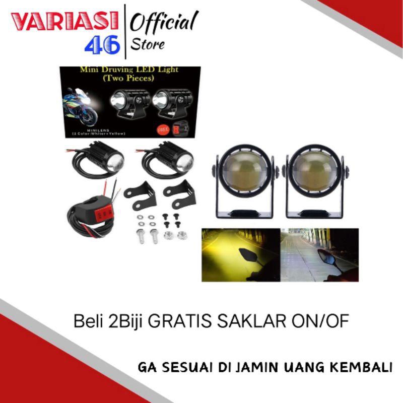 laser foglamp d2 superbright high low mini driving lampu tembak laser 12v-30v