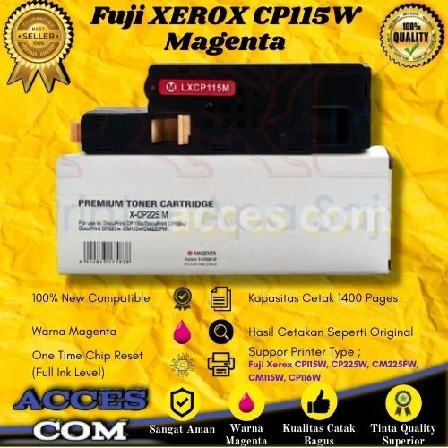 Cartridge Toner Compatible Fuji Xerox CP115W CP225W Magenta Printer CP115W, CP225W, CM225FW, CM115W,