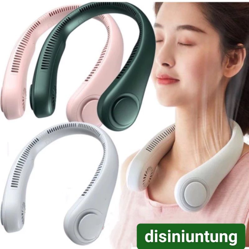 Kipas Angin Gantung Leher Kipas Angin Tanpa Baling Baling Kipas Angin Mini Portable USB