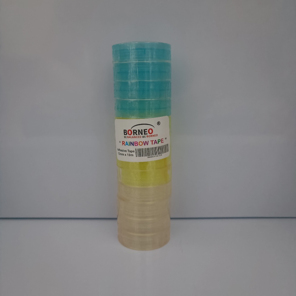 

Borneo Isolasi Kado Rainbow L 12x10 mm Solasi Warna Bening