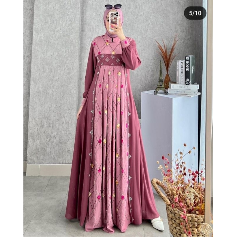 gamis sulam bunga by glamz