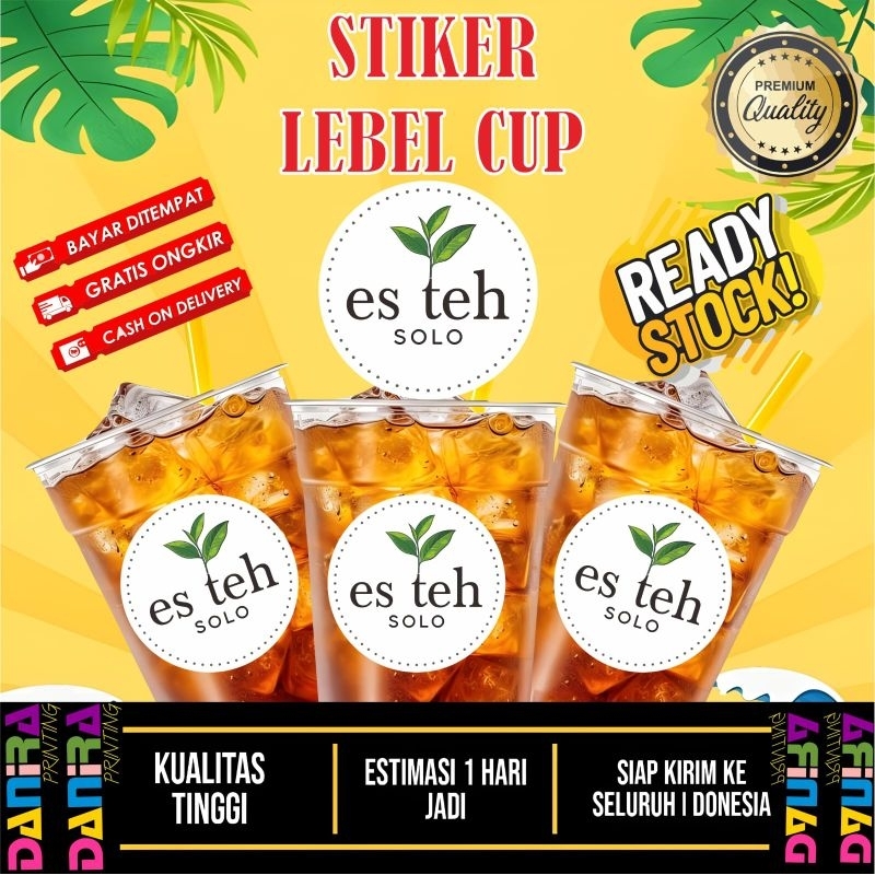 

Stiker Lebel Cup es teh solo sudah di potong tinggal tempel di cup