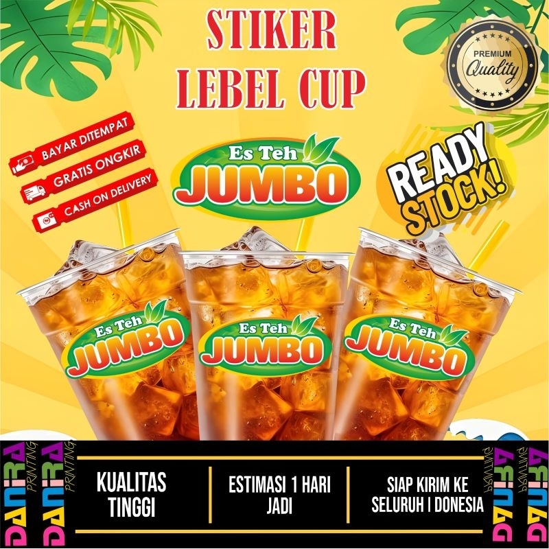 

Stiker Lebel Cup es teh JUMBO sudah di potong tinggal tempel di cup