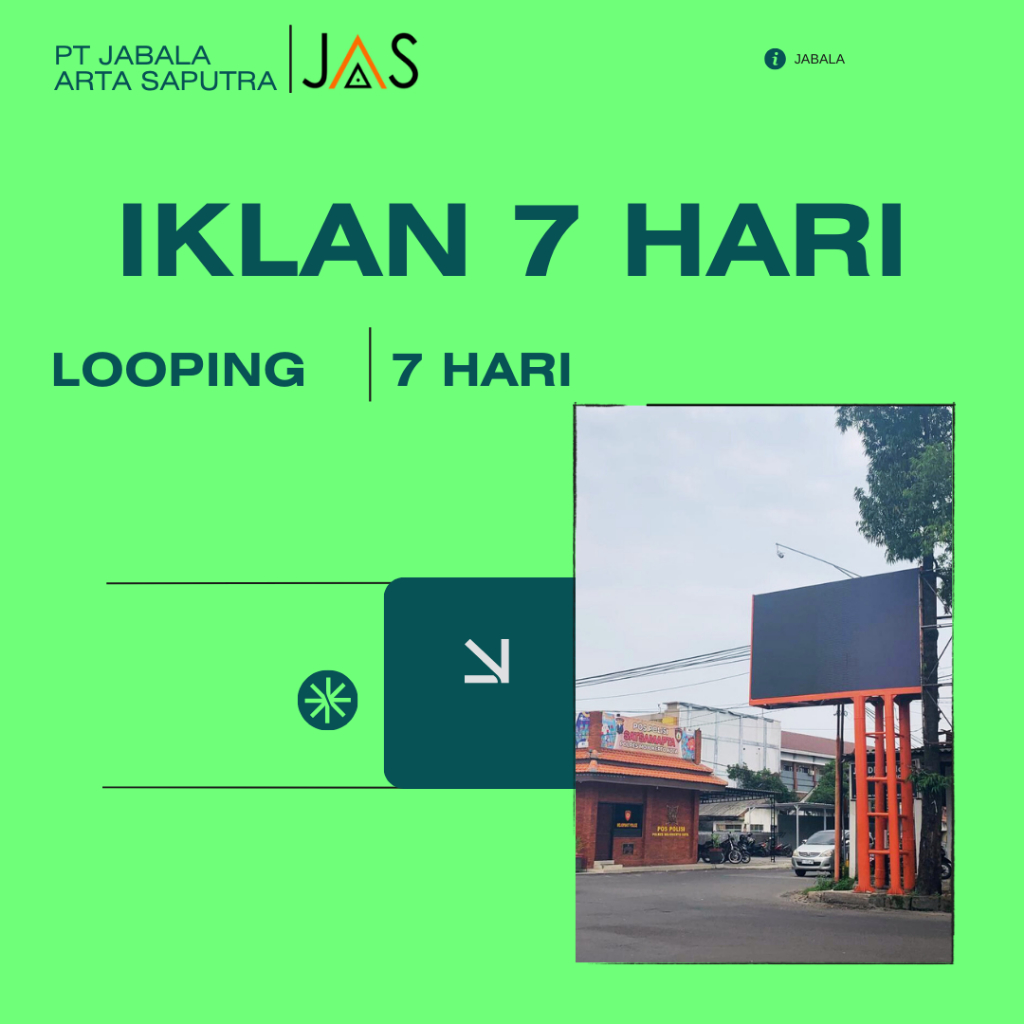 Paket 7 Hari Iklan Videotron Mojokerto