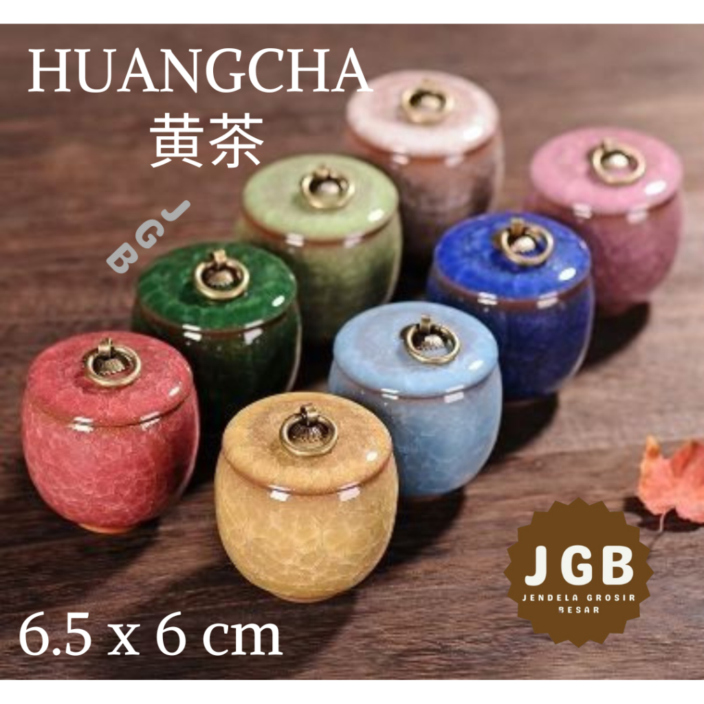 Toples Teh Keramik Mini Tempat Simpan Teh - Tea Caddy Ceramic Porcelain