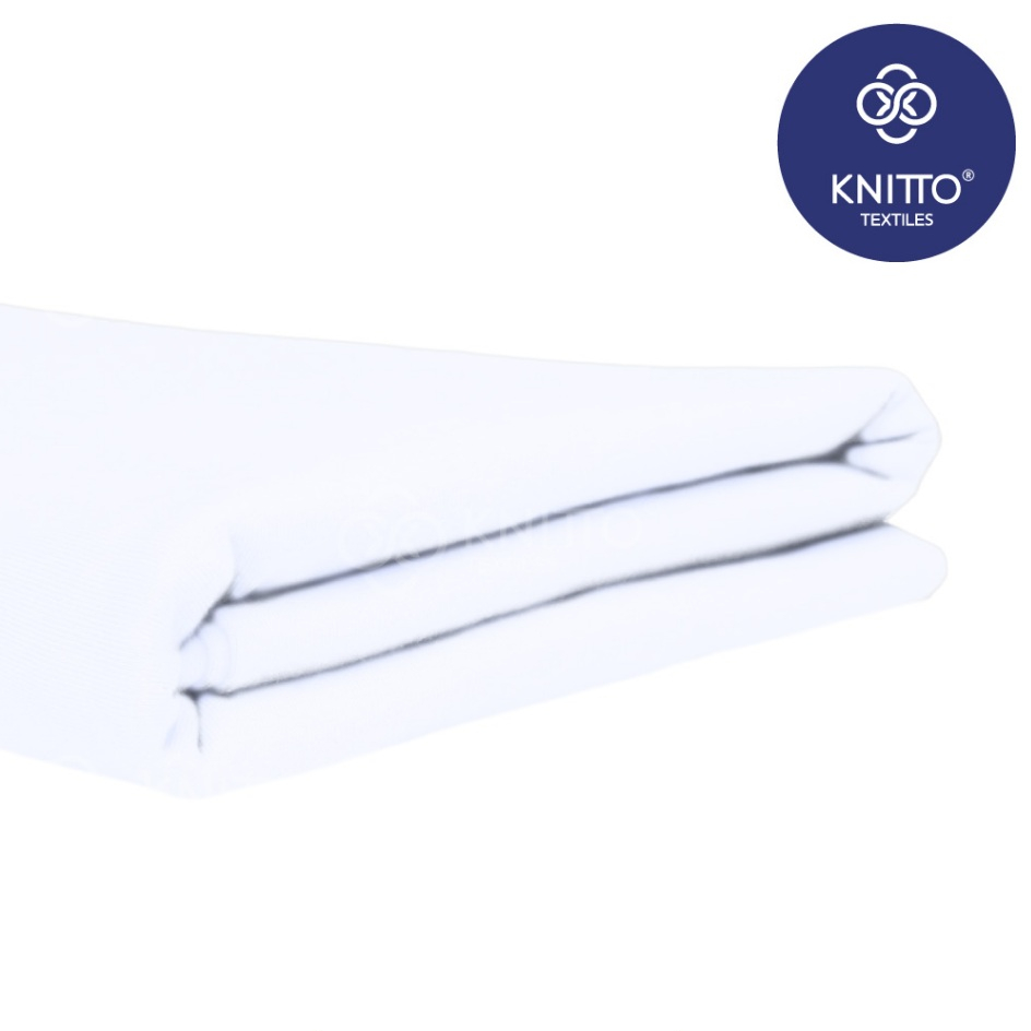 KAIN KAOS HEAVYWEIGHT COTTON COMBED 16S PUTIH NETRAL ( BAHAN KAOS ) - KNITTO