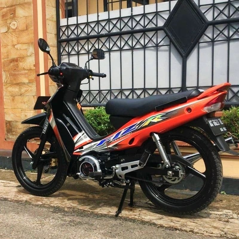 Striping lis sticker standar ORI yamaha fiz r 2004 orange hitam stiker Fiz R FizR oren 2004