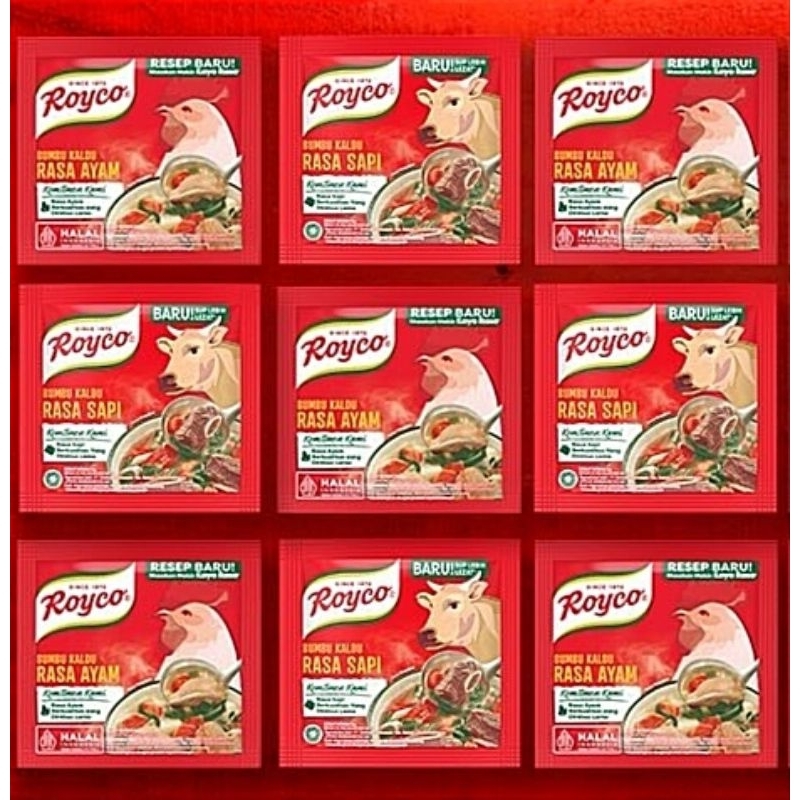 

Royco ayam & sapi 8gr, renceng (12pcs)