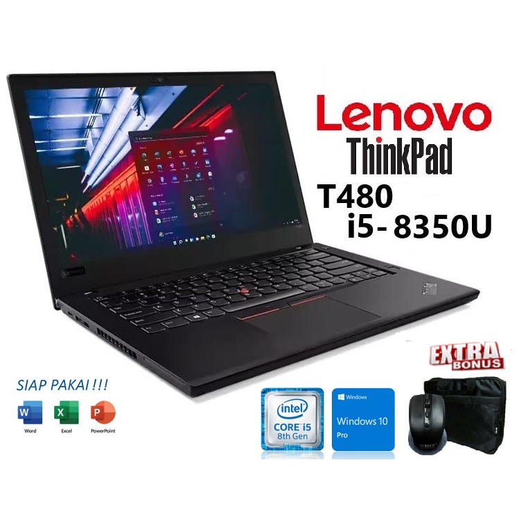 Laptop Lenovo Thinkpad T480 Core i5 - 8gb/256 ssd - MURAH
