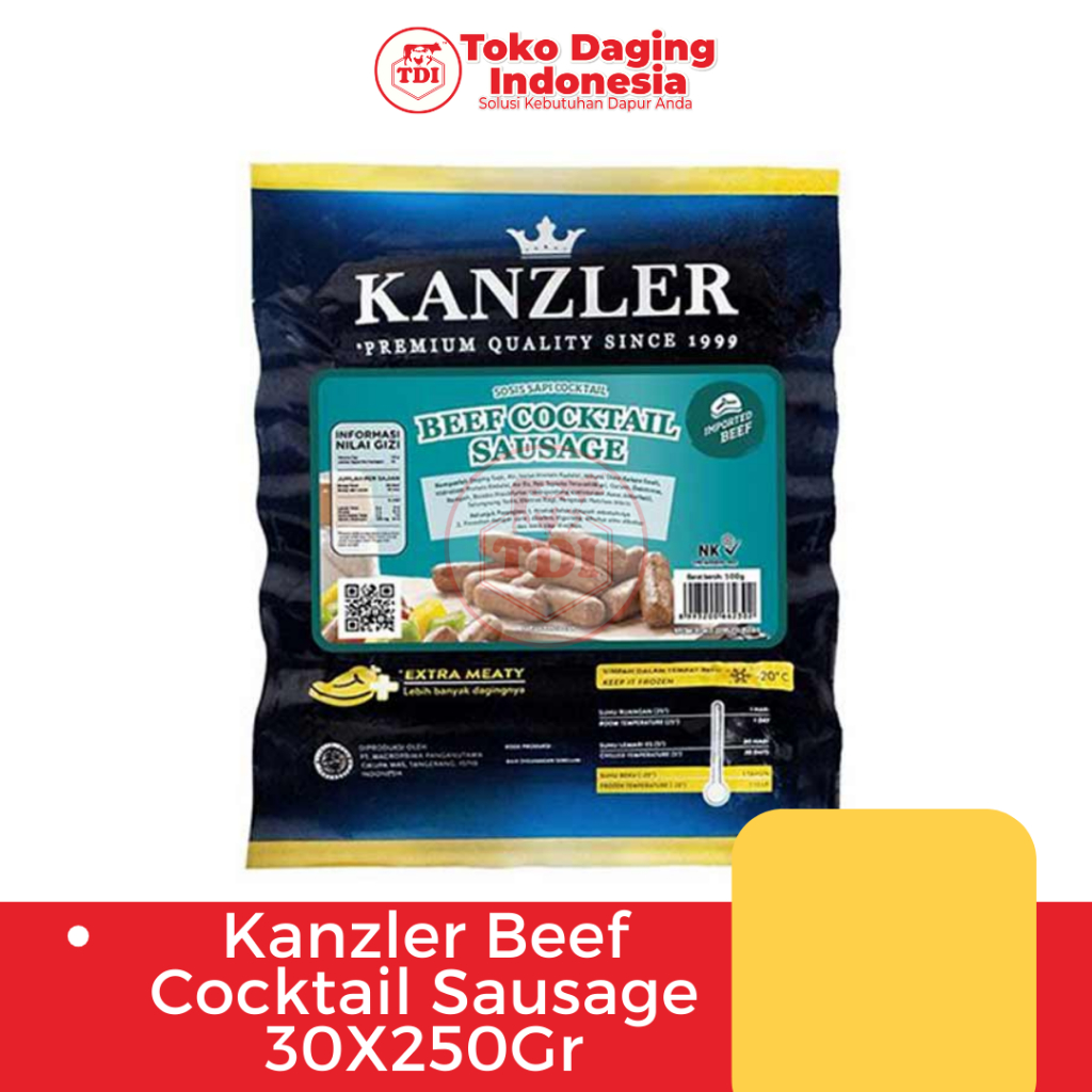 

Kanzler Beef Cocktail Sausage 30X250Gr