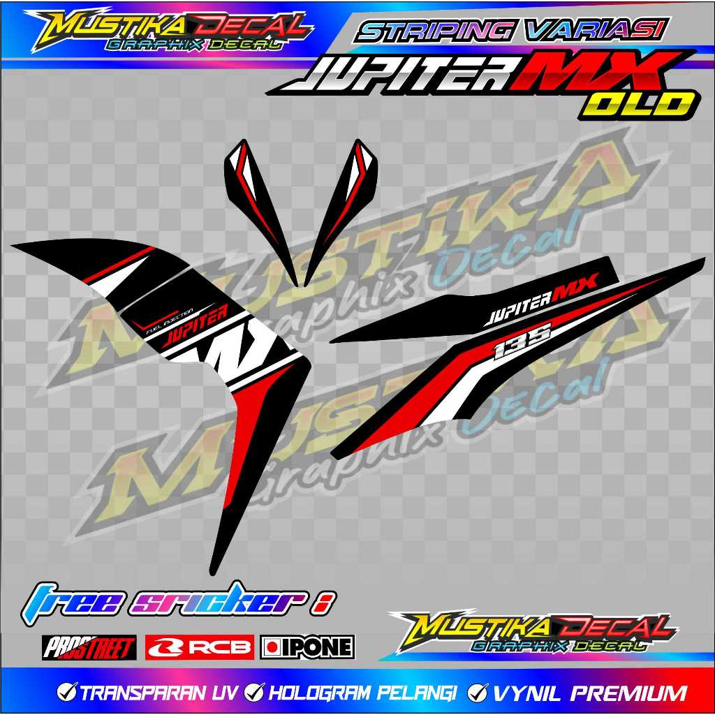 STRIPING VARIASI YAMAHA JUPITER MX OLD / STICKER LIST MOTOR JUPITER MX OLD