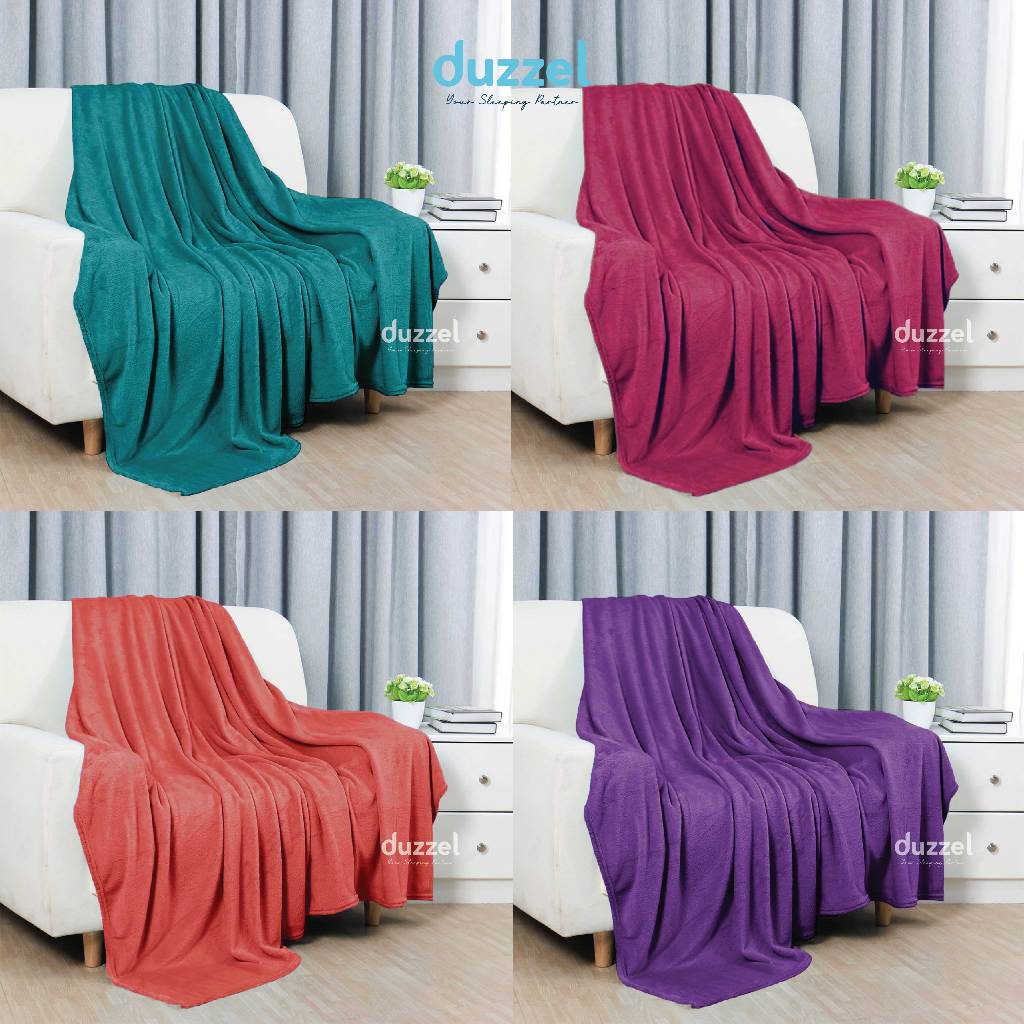 Duzzel Selimut Bulu Dewasa Polos Basic 150x200