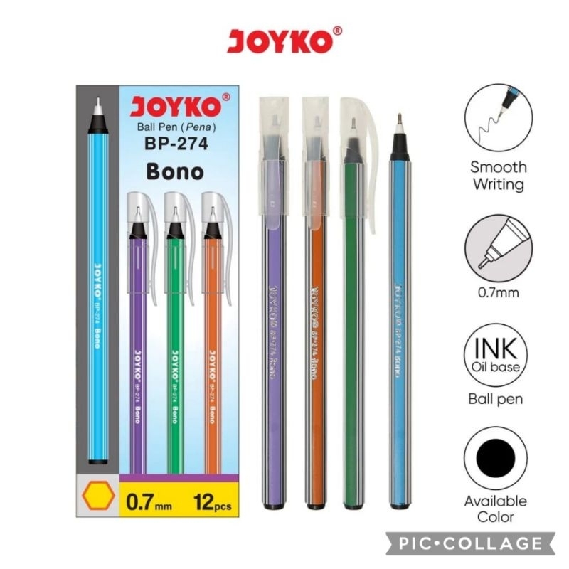 

Ballpoint Tinta Hitam / Bolpen JOYKO Bono / Pulpen Joyko BP-274