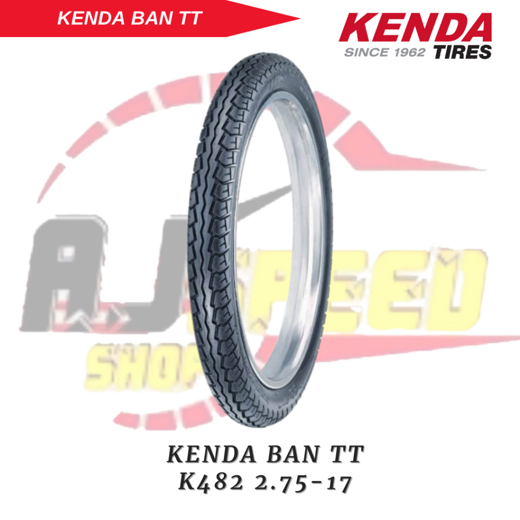 Kenda Ban Luar Motor Tipe K482 K482F TubeType Ring 17 2.75 2.50 (Pakai Ban dalam) Original 100%