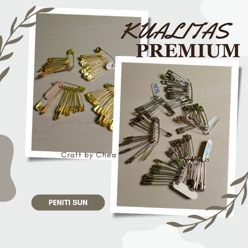 Peniti SUN kecil / Peniti Premium / Peniti Tebal / Peniti hijab